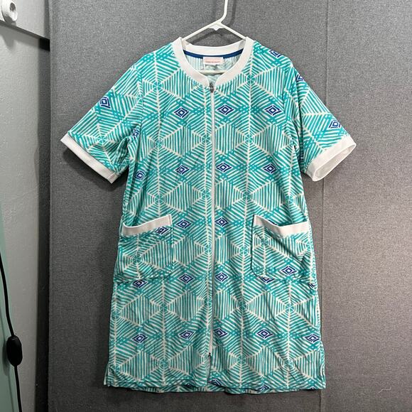 Stan Herman Whisper Tenry Mosaic Ripples Zip Lounger Bermuda Sea Size Large - Picture 1 of 7